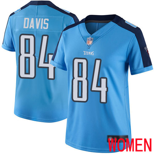 Tennessee Titans Limited Light Blue Women Corey Davis Jersey NFL Football #84 Rush Vapor Untouchable